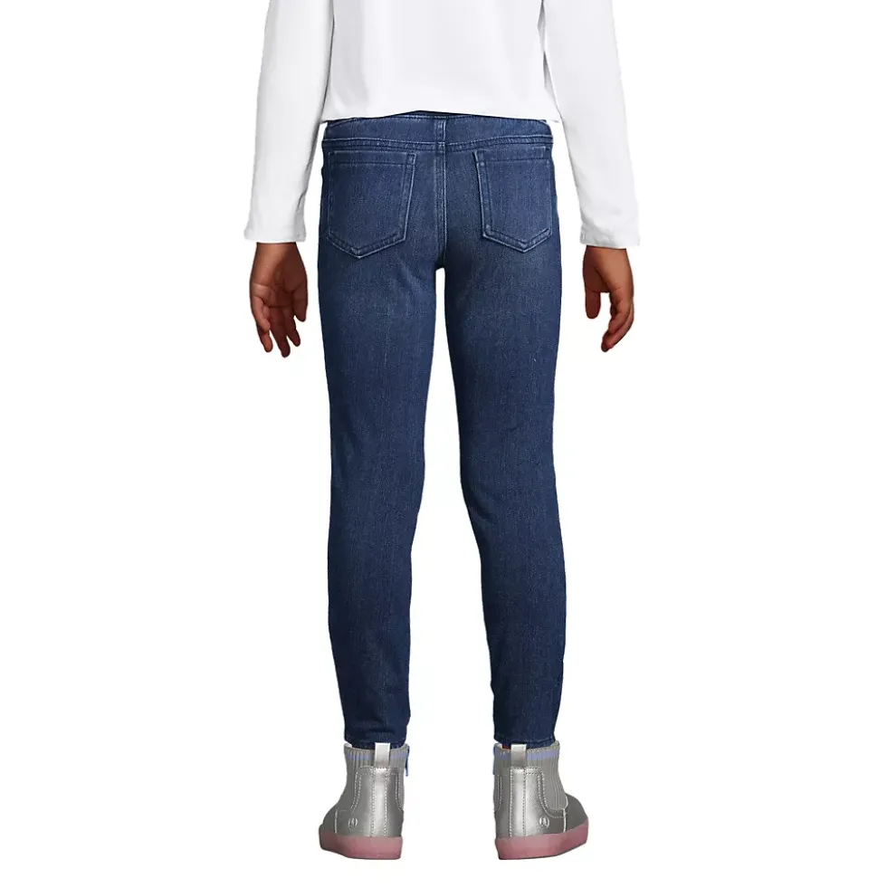Girls Iron Knee Denim Jeggings