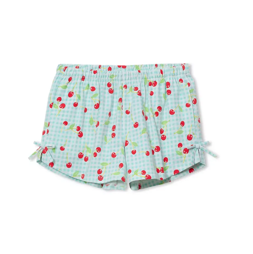Girls Knit Side Bow Shorts