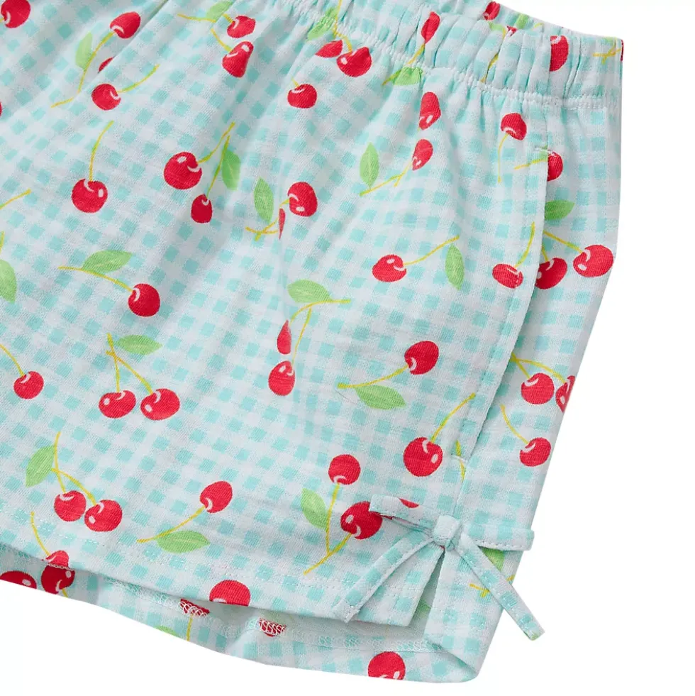 Girls Knit Side Bow Shorts