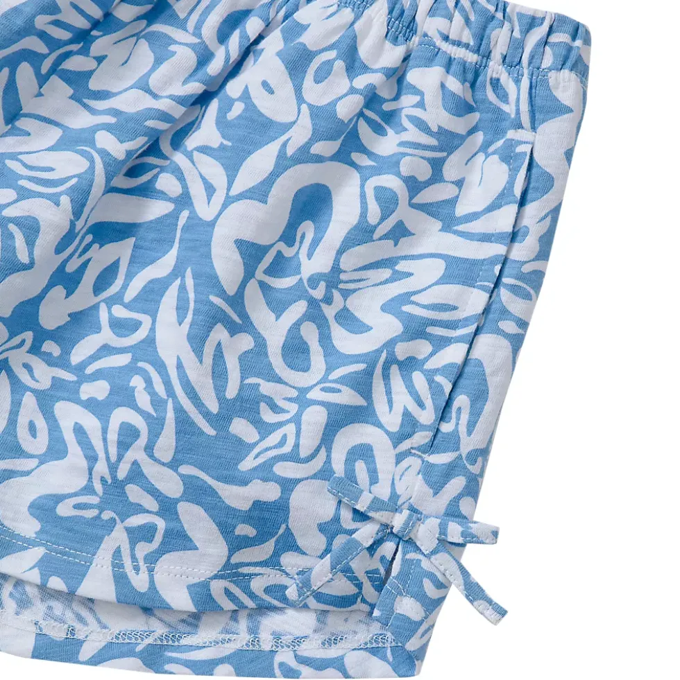 Girls Knit Side Bow Shorts