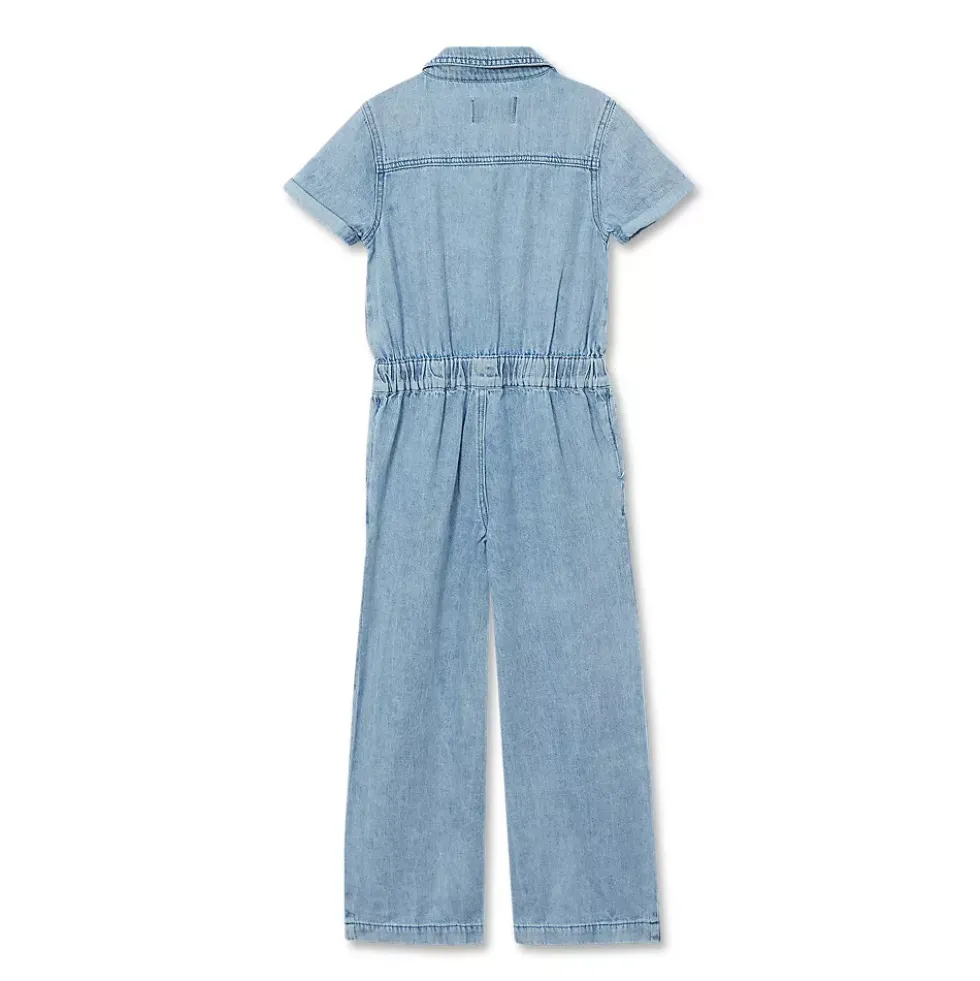 Girls Lightweight Denim Jumpsuit