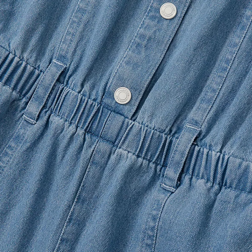 Girls Lightweight Denim Romper