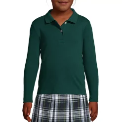 Girls Long Sleeve Feminine Fit Interlock Polo Shirt