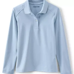 Girls Long Sleeve Feminine Fit Rapid Dry Polo Shirt