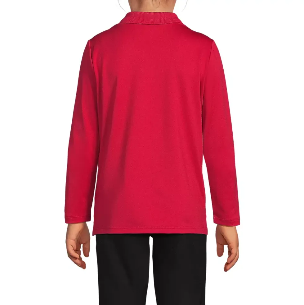 Girls Long Sleeve Feminine Fit Rapid Dry Polo Shirt