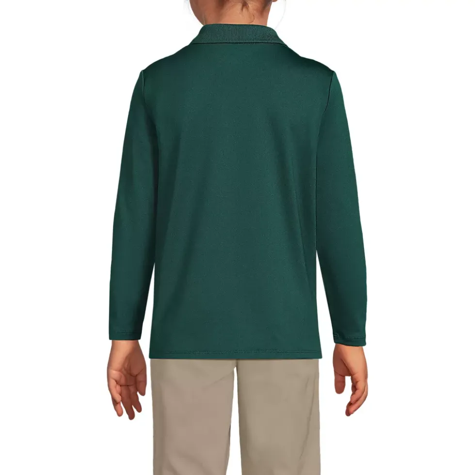 Girls Long Sleeve Feminine Fit Rapid Dry Polo Shirt