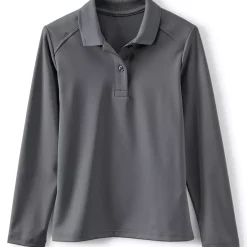 Girls Long Sleeve Feminine Fit Rapid Dry Polo Shirt