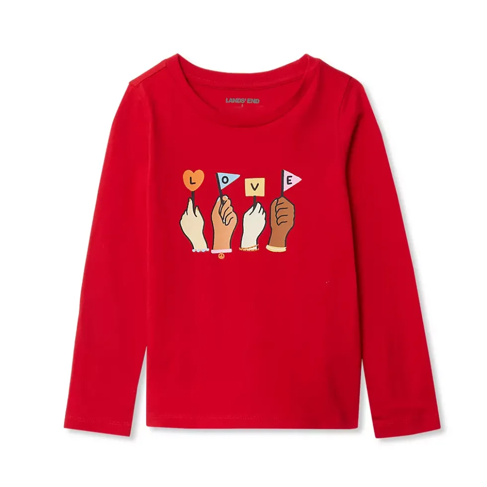 Girls Long Sleeve Graphic Tee