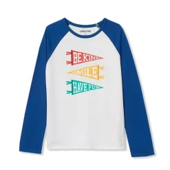 Girls Long Sleeve Raglan Graphic T-Shirt