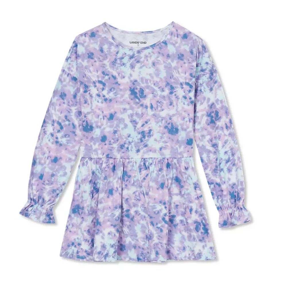 Girls Long Sleeve Ruffle Tunic Top