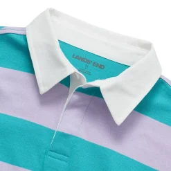 Girls Long Sleeve Stripe Rugby Shirt
