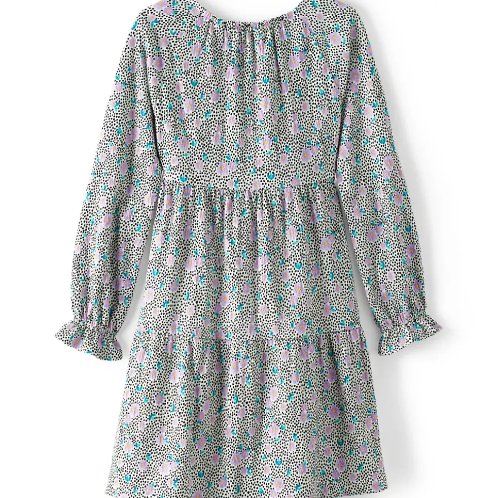 Girls Long Sleeve Tiered Knit Dress