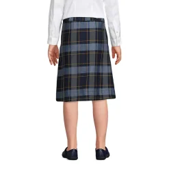 Girls Plaid A-line Skirt Below the Knee