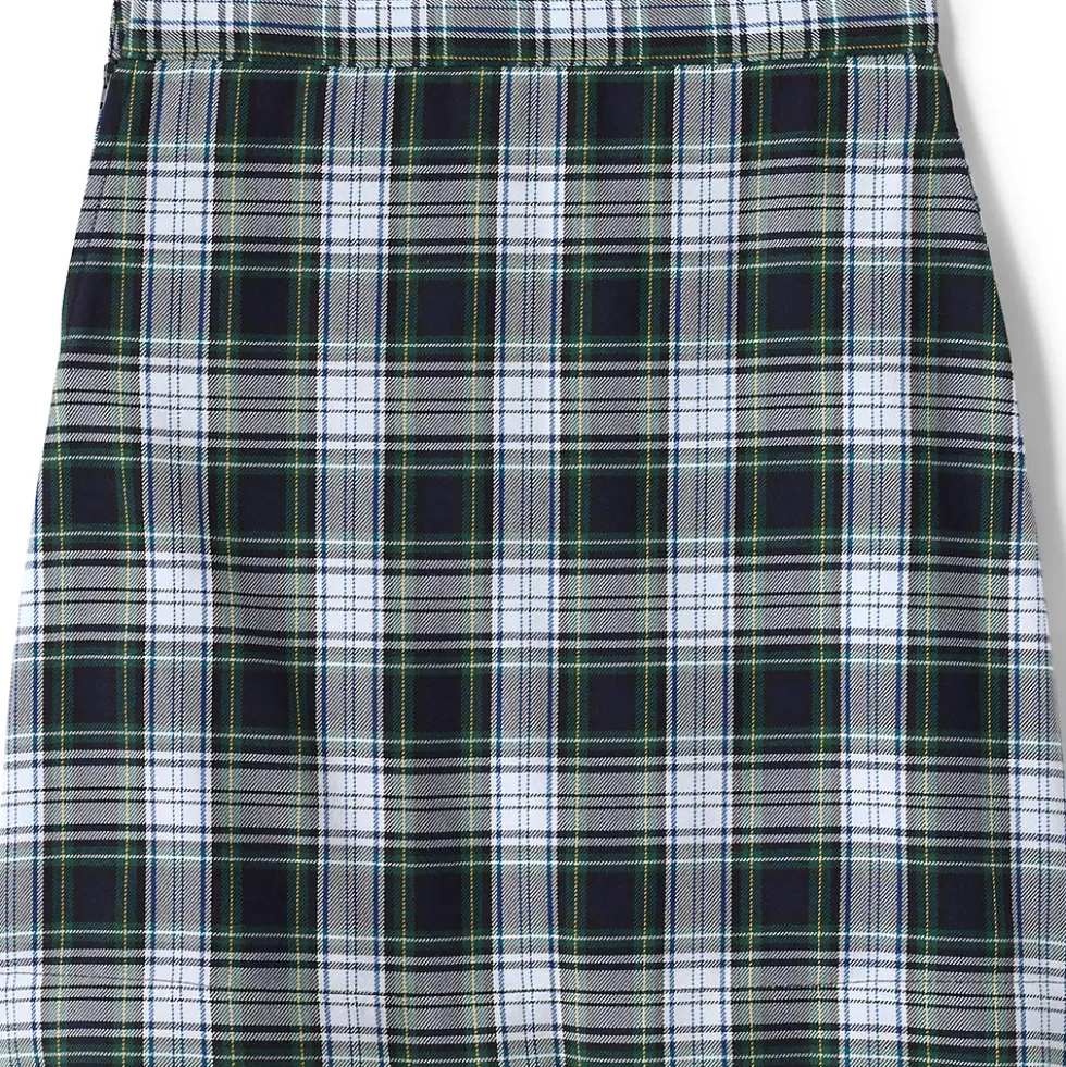 Girls Plaid A-line Skirt Below the Knee