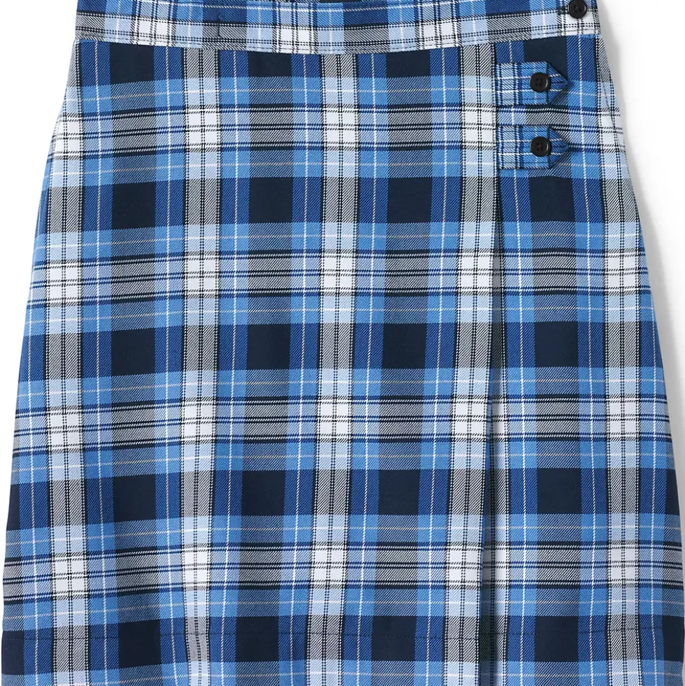Girls Plaid A-line Skirt Below the Knee
