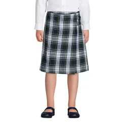 Girls Plaid A-line Skirt Below the Knee