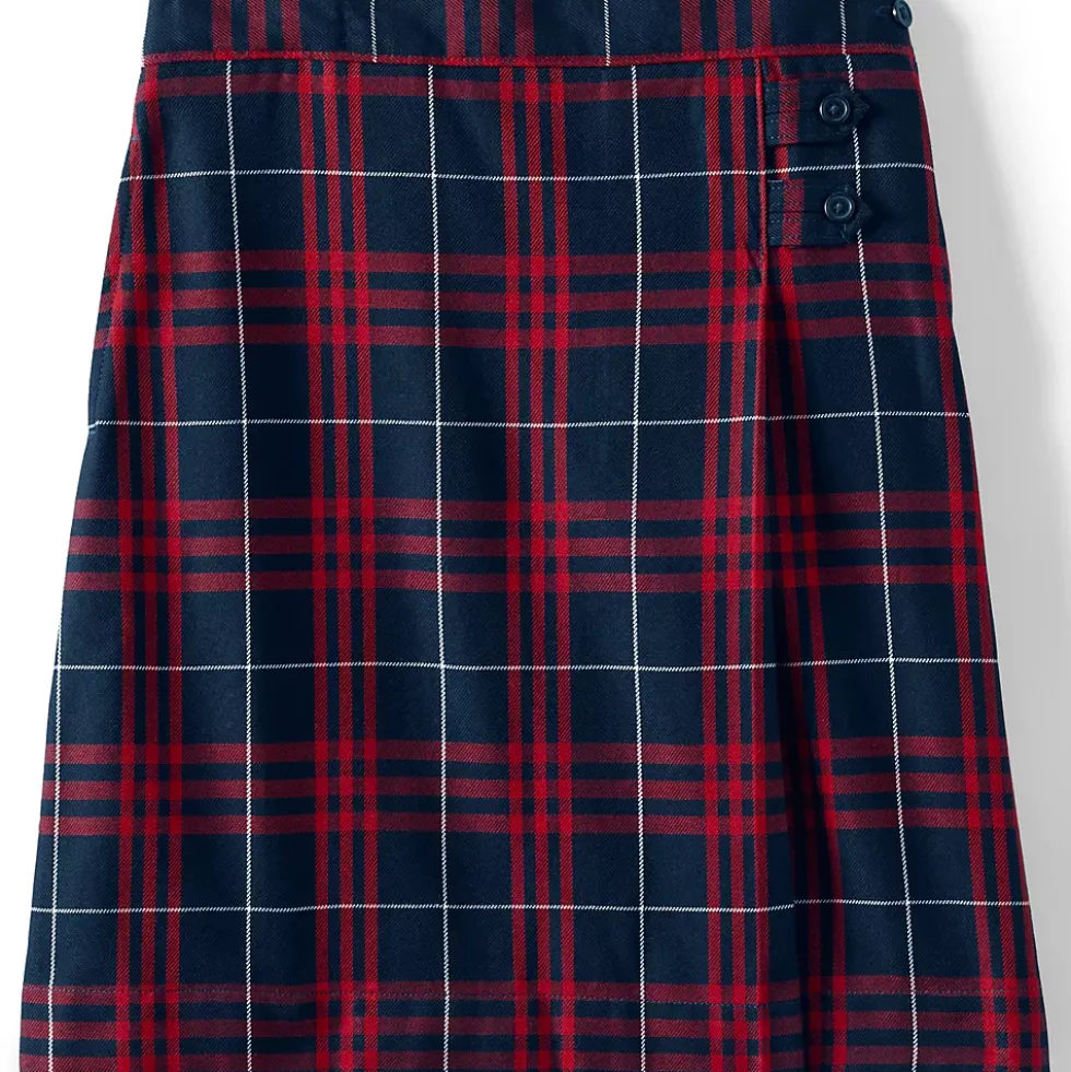 Girls Plaid A-line Skirt Below the Knee