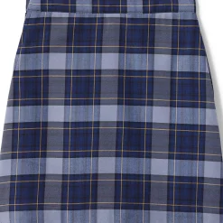 Girls Plaid A-line Skirt Below the Knee