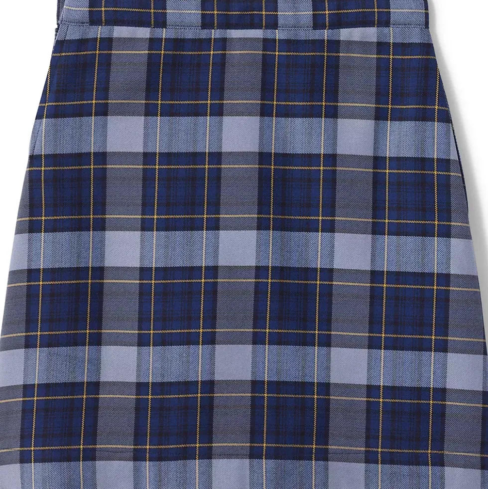 Girls Plaid A-line Skirt Below the Knee