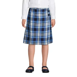 Girls Plaid A-line Skirt Below the Knee
