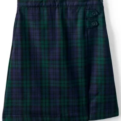 Girls Plaid A-line Skirt Below The Knee