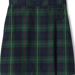 Girls Plaid A-line Skirt Below The Knee