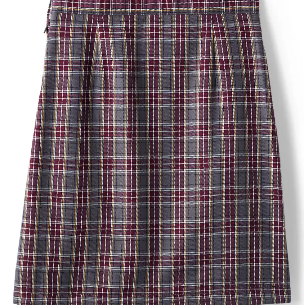 Girls Plaid A-line Skirt Below The Knee