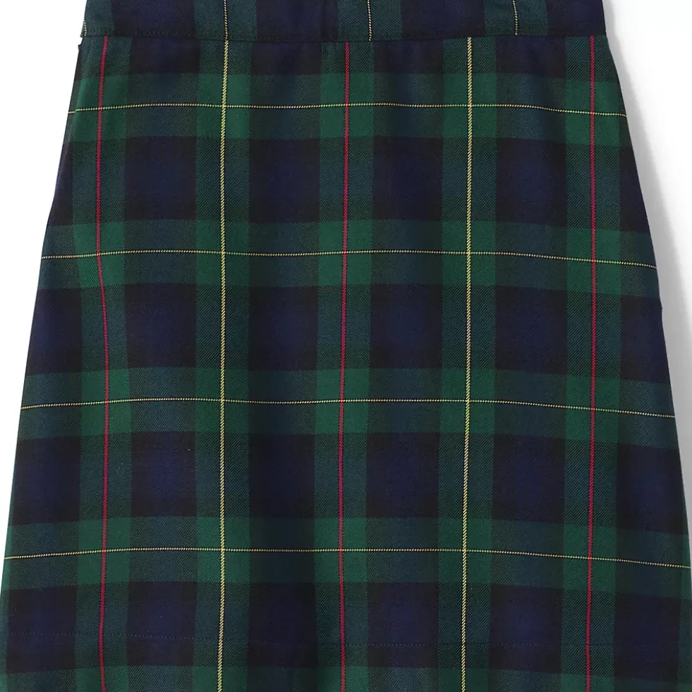 Girls Plaid A-line Skirt Below The Knee