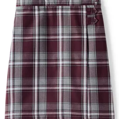 Girls Plaid A-line Skirt Below The Knee