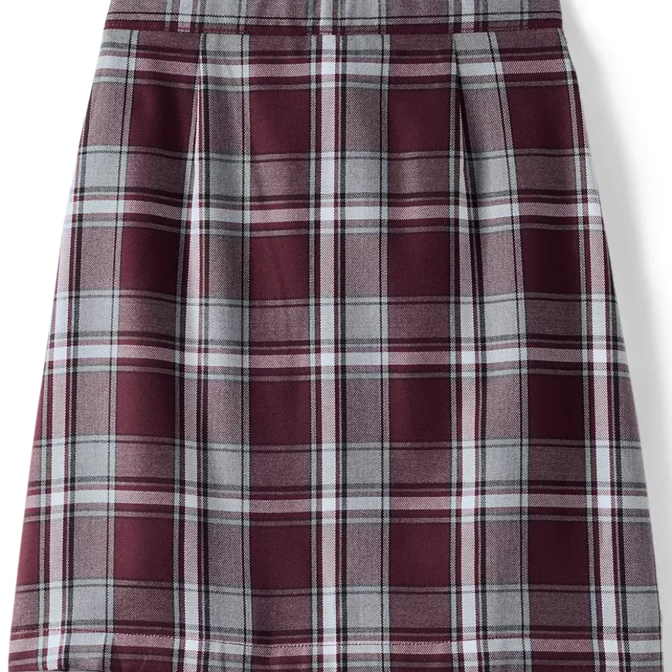 Girls Plaid A-line Skirt Below The Knee
