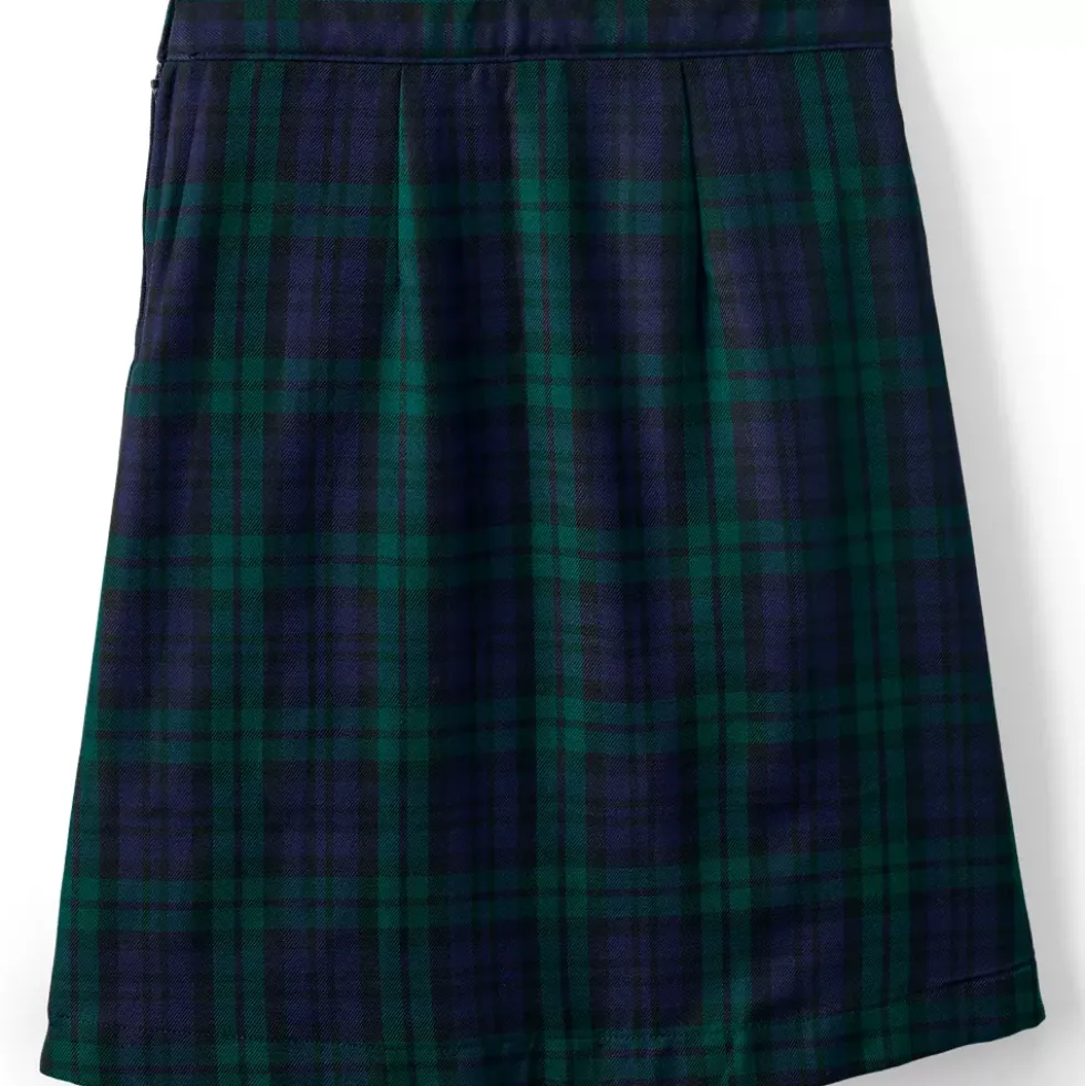 Girls Plaid A-line Skirt Below The Knee