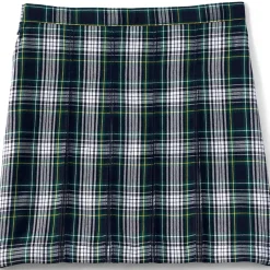 Girls Plaid Box Pleat Skirt Top of the Knee