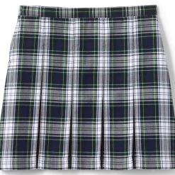 Girls Plaid Box Pleat Skirt Top of the Knee