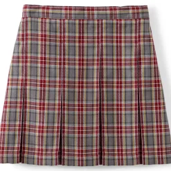 Girls Plaid Box Pleat Skirt Top of the Knee