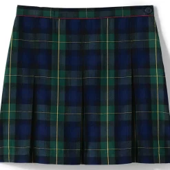Girls Plaid Box Pleat Skirt Top of the Knee