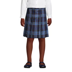 Girls Plaid Box Pleat Skirt Top of the Knee