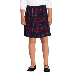 Girls Plaid Box Pleat Skirt Top of the Knee