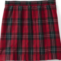 Girls Plaid Box Pleat Skirt Top of the Knee