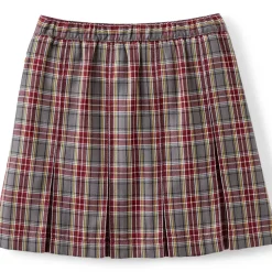 Girls Plaid Box Pleat Skirt Top of the Knee