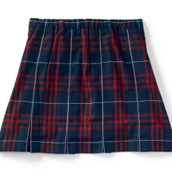 Girls Plaid Box Pleat Skirt Top of the Knee
