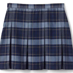 Girls Plaid Box Pleat Skirt Top of the Knee