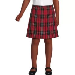Girls Plaid Box Pleat Skirt Top of the Knee