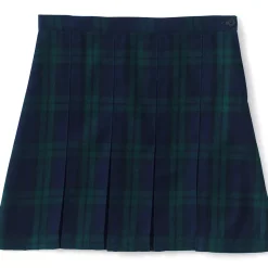 Girls Plaid Box Pleat Skirt Top of the Knee