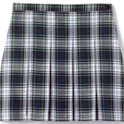 Girls Plaid Box Pleat Skirt Top of the Knee