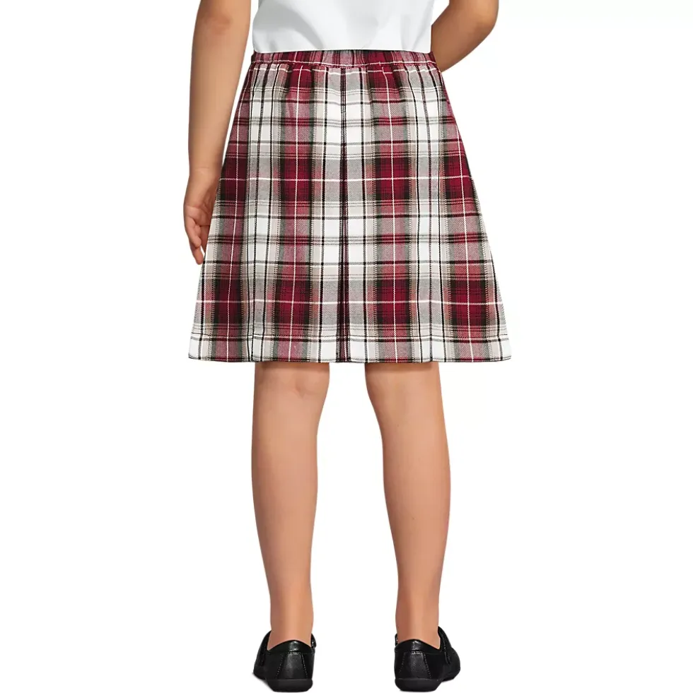 Girls Plaid Box Pleat Skirt Top of the Knee