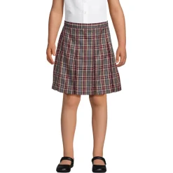 Girls Plaid Box Pleat Skirt Top of the Knee