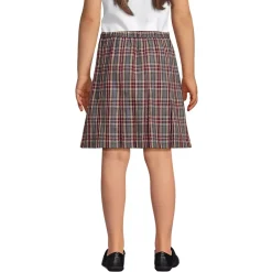 Girls Plaid Box Pleat Skirt Top of the Knee