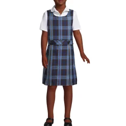 Girls Plaid Jumper Top of Knee
