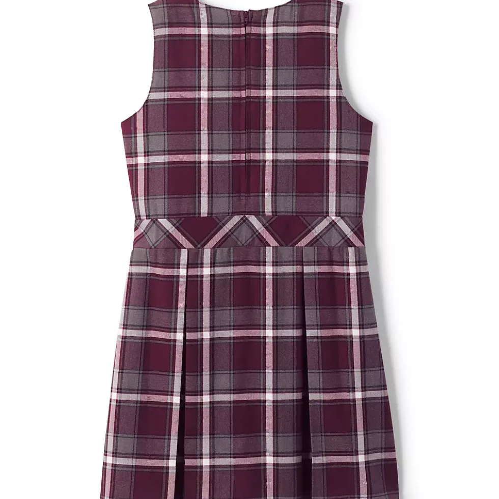 Girls Plaid Jumper Top of Knee