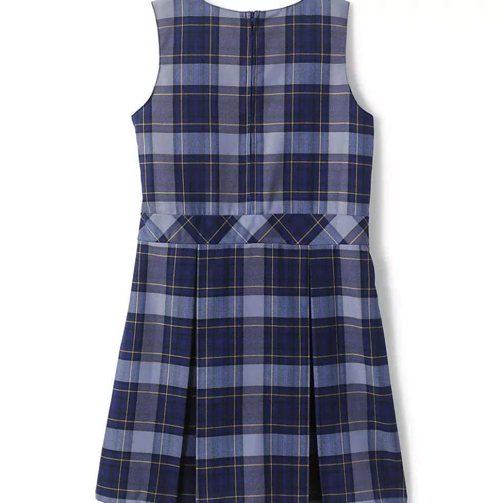 Girls Plaid Jumper Top of Knee